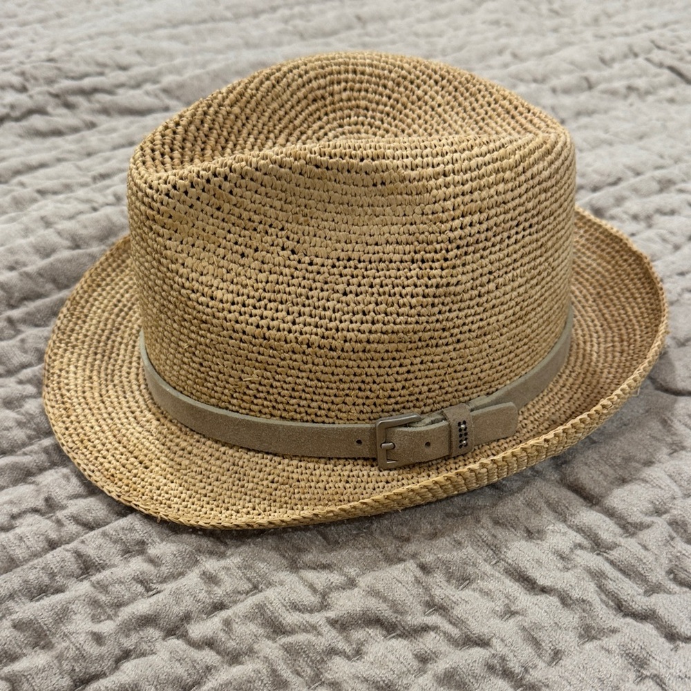 Peserico Beige Woven Hat Italian designer